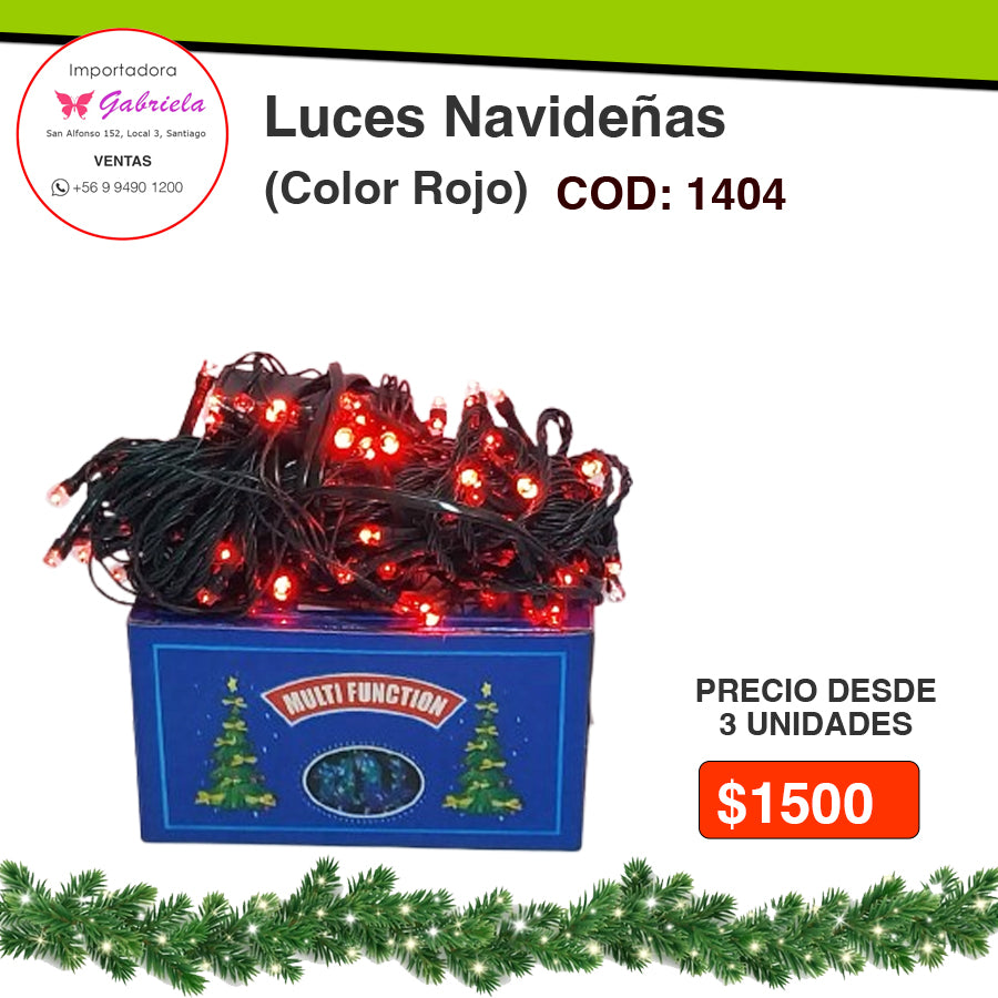 Luces Navideńas Color Rojo