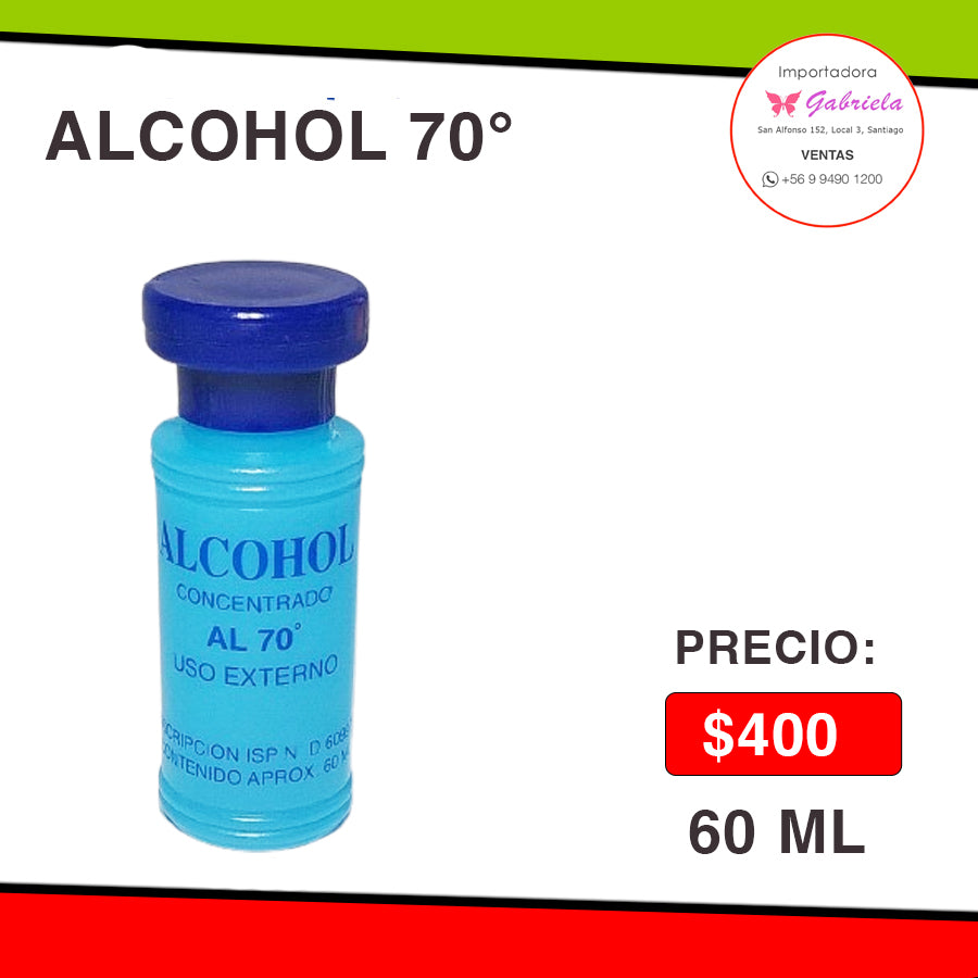ALCOHOL DE 70 GRADOS  - 60 ML