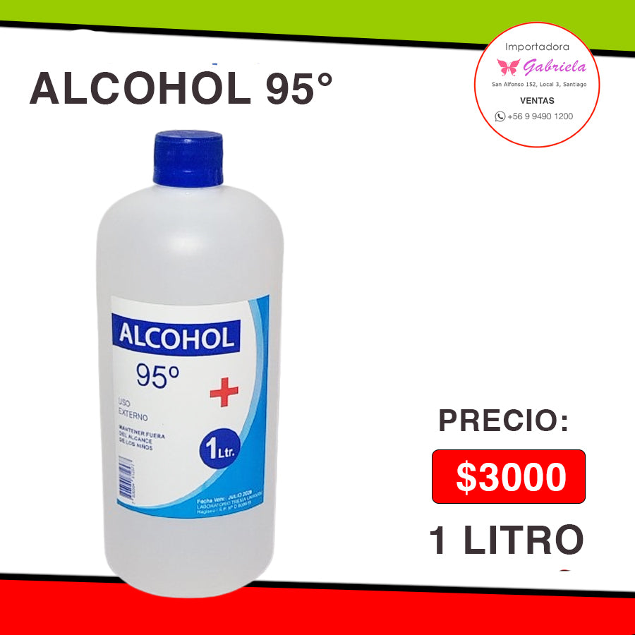 ALCOHOL DE 95 GRADOS  - 1 LITRO