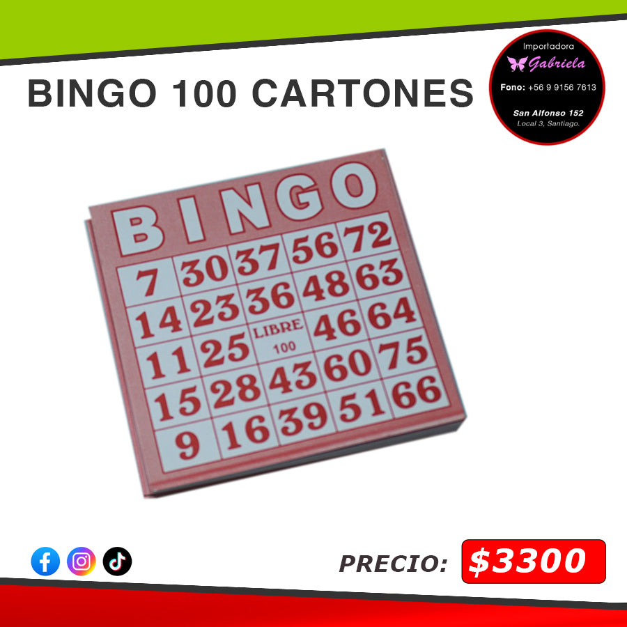 Bingo 100 Cartones