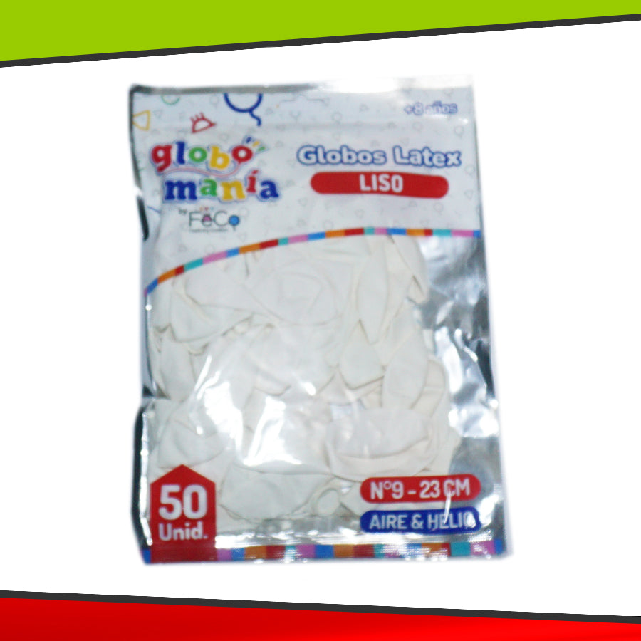 Globos Latex Liso - 50 Unidades