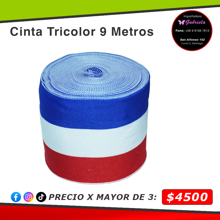 Cinta Tricolor 9 Metros