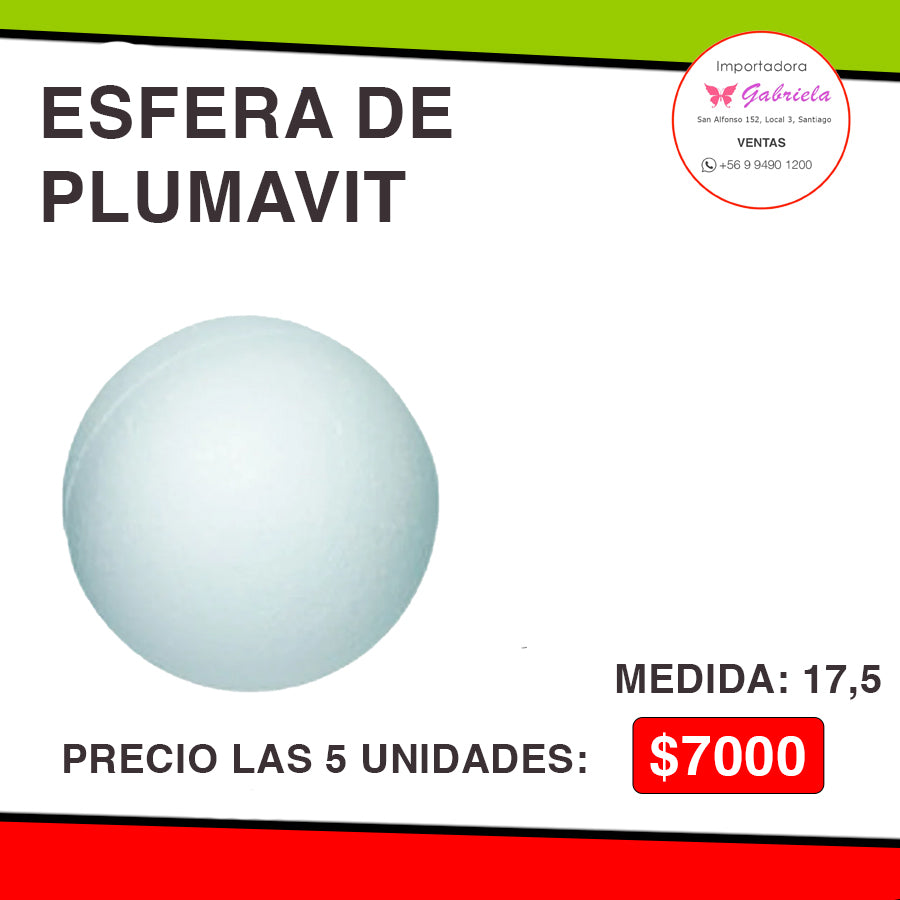 ESFERA DE PLUMAVIT - MEDIDA: 17,5