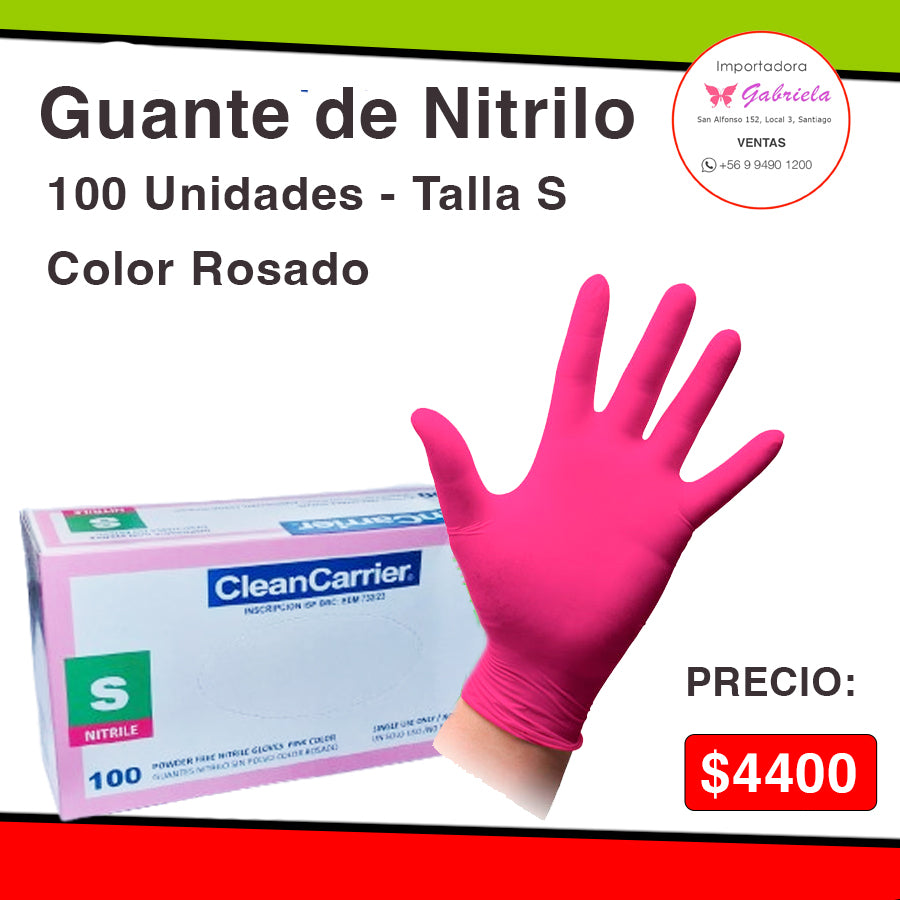 Guantes de Nitrilo - De 100 Unidades - Talla S