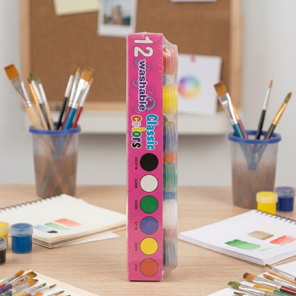Temperas Lavables Classic Colors - Set de 12 Unidades