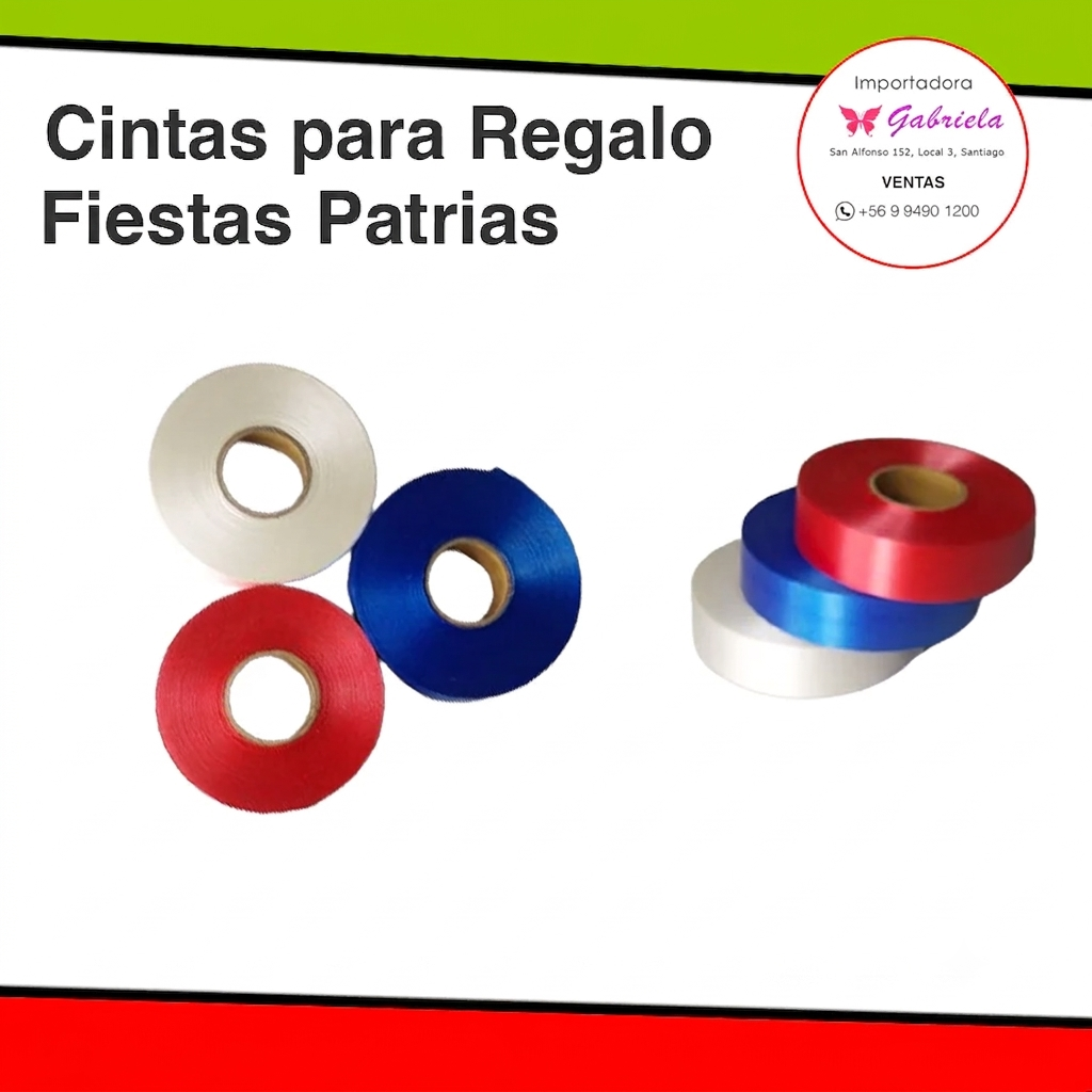 Cintas para Regalo (Fiestas Patrias) X MAYOR DE 3 SURTIDO