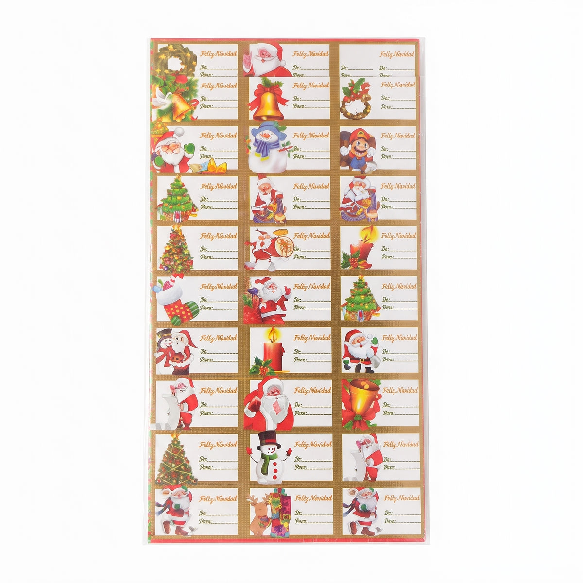 TARJETAS NAVIDEÑAS DE - PARA- 50 TARJETAS - 20 STICKERS