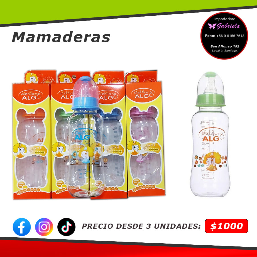 Mamadera Diferentes colores