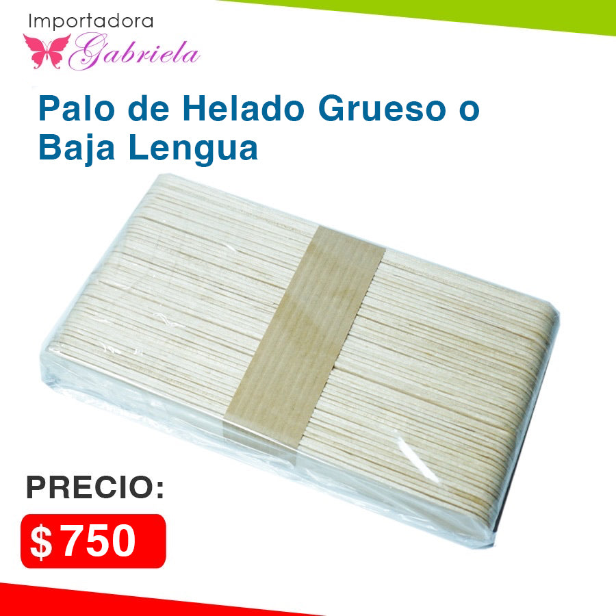 Palo de Helado Grueso o Baja Lengua