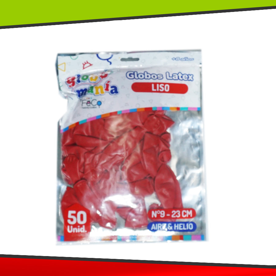 Globos Latex Liso - 50 Unidades