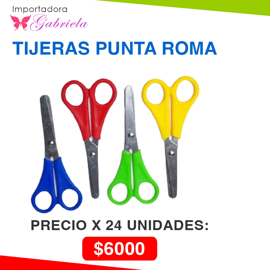 TIJERAS PUNTA ROMA 24 UNIDADES