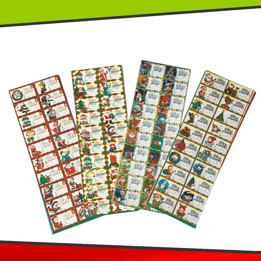 Stikers Navideńos - Surtidos - Paquete de 50 unidades