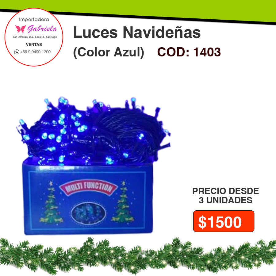 Luces Navideñas Color Azul
