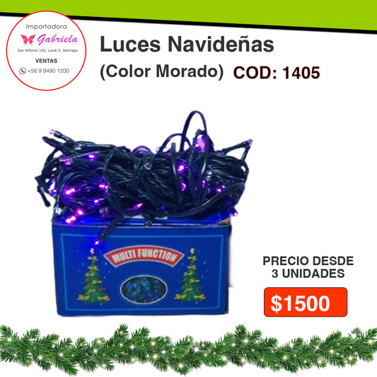 Luces Navideñas Color Violeta codigo 1405