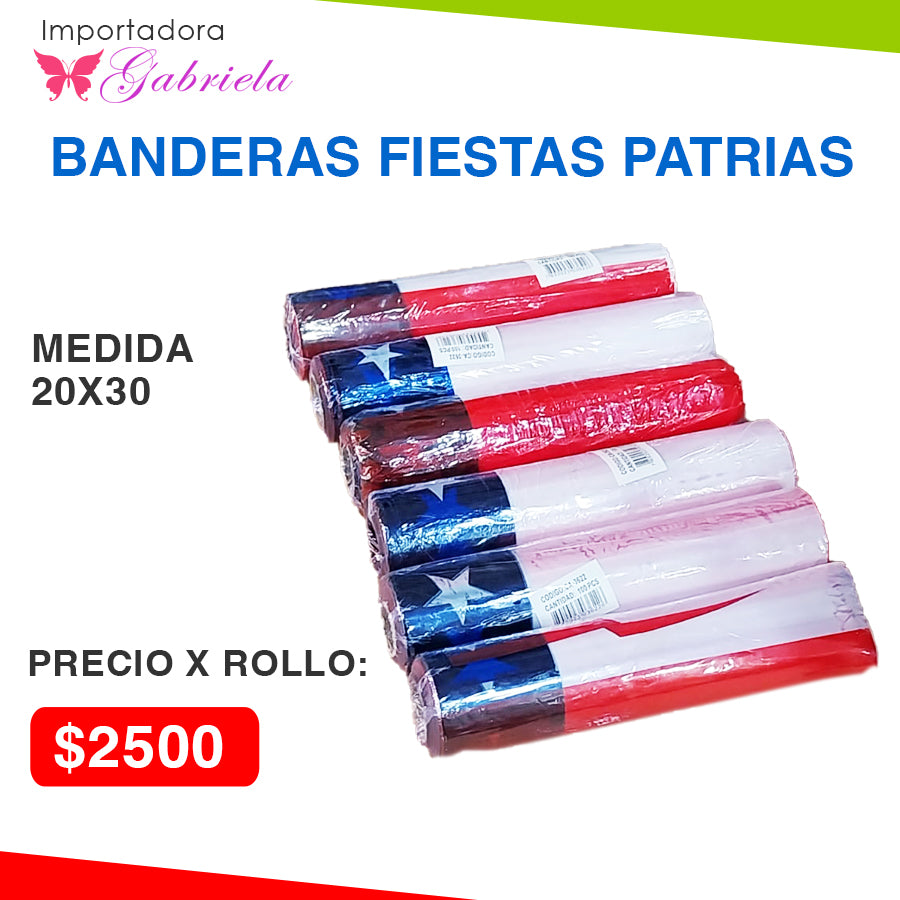 ROLLO DE BANDERAS FIESTAS PATRIAS