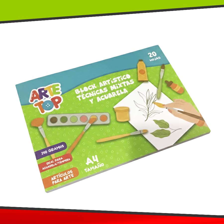 Block Acuarelable - 20 Hojas - A4