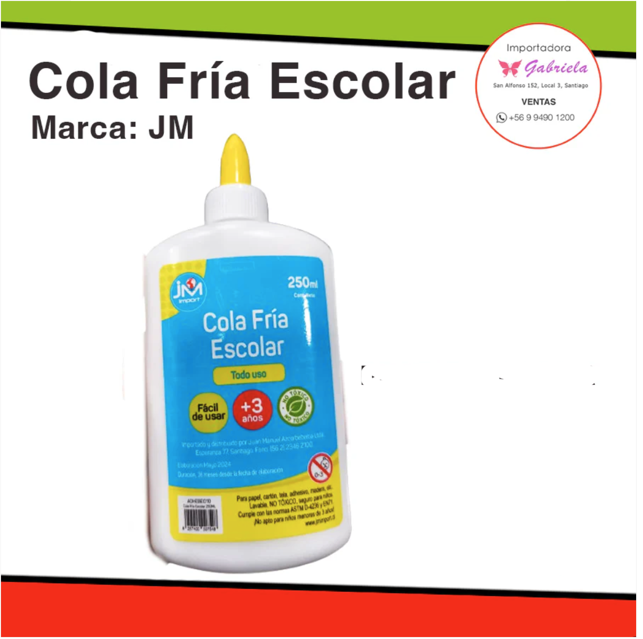 Cola Fria 250 gramos Marca JM