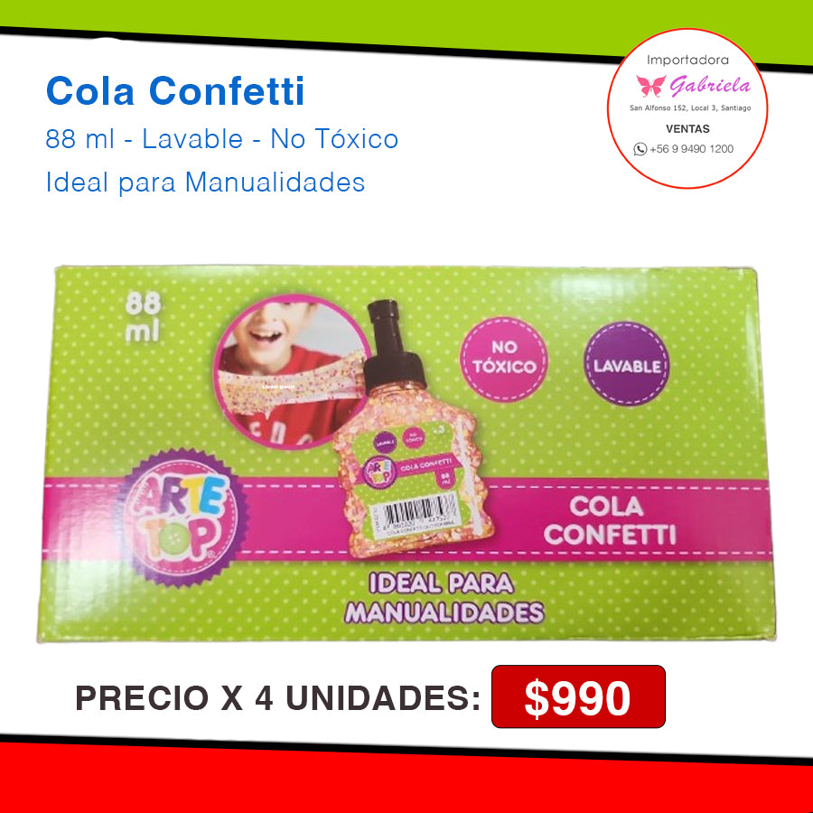 Cola Confetti (4 Unidades)