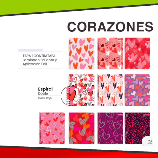 Cuaderno Universitario Doble Espiral - 100 Hojas Tapa Dura