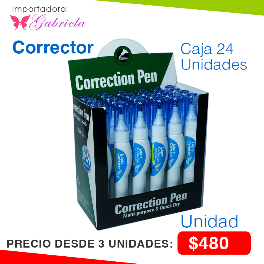 Corrector Líquido Precio x Unidad
