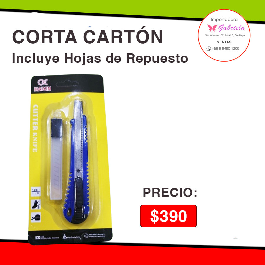 Corta Cartón con hojas de Repuesto