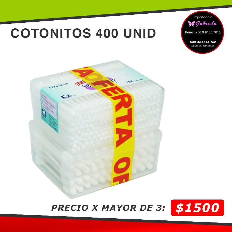 Cotonitos 400 Unidades - Precio desde 3 Unidades