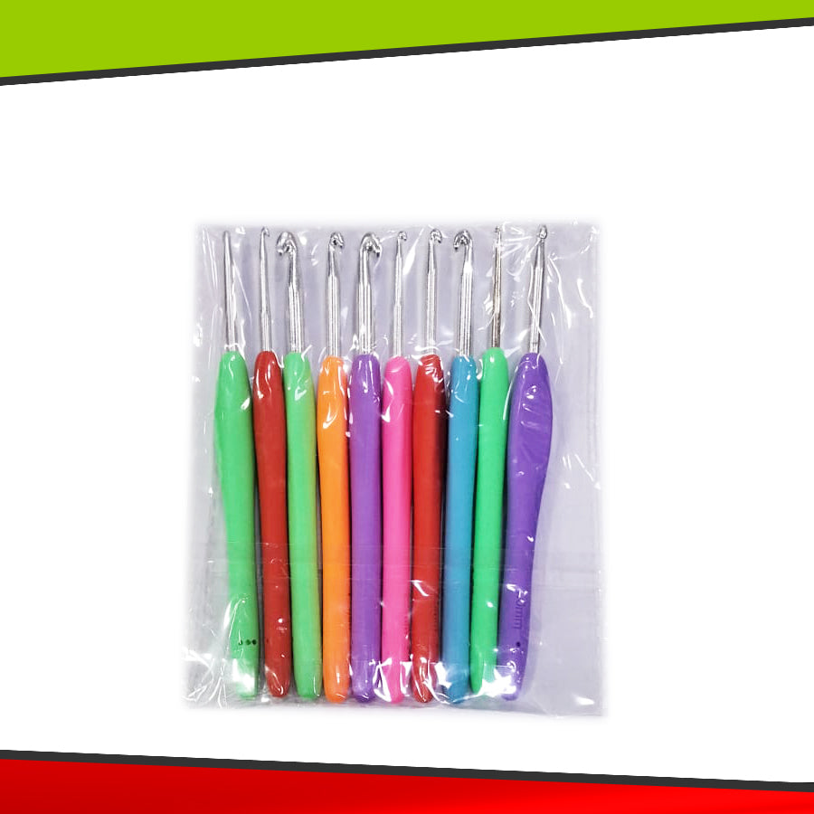 Palillos a Crochet con Mango de Silicona