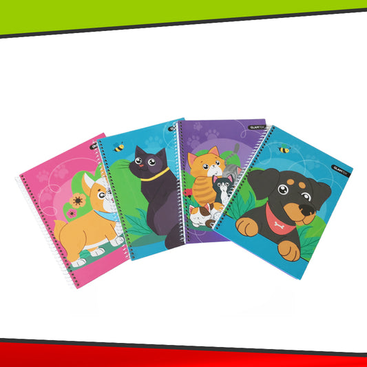 Cuadernos de 120 hojas con Espiral Metálico