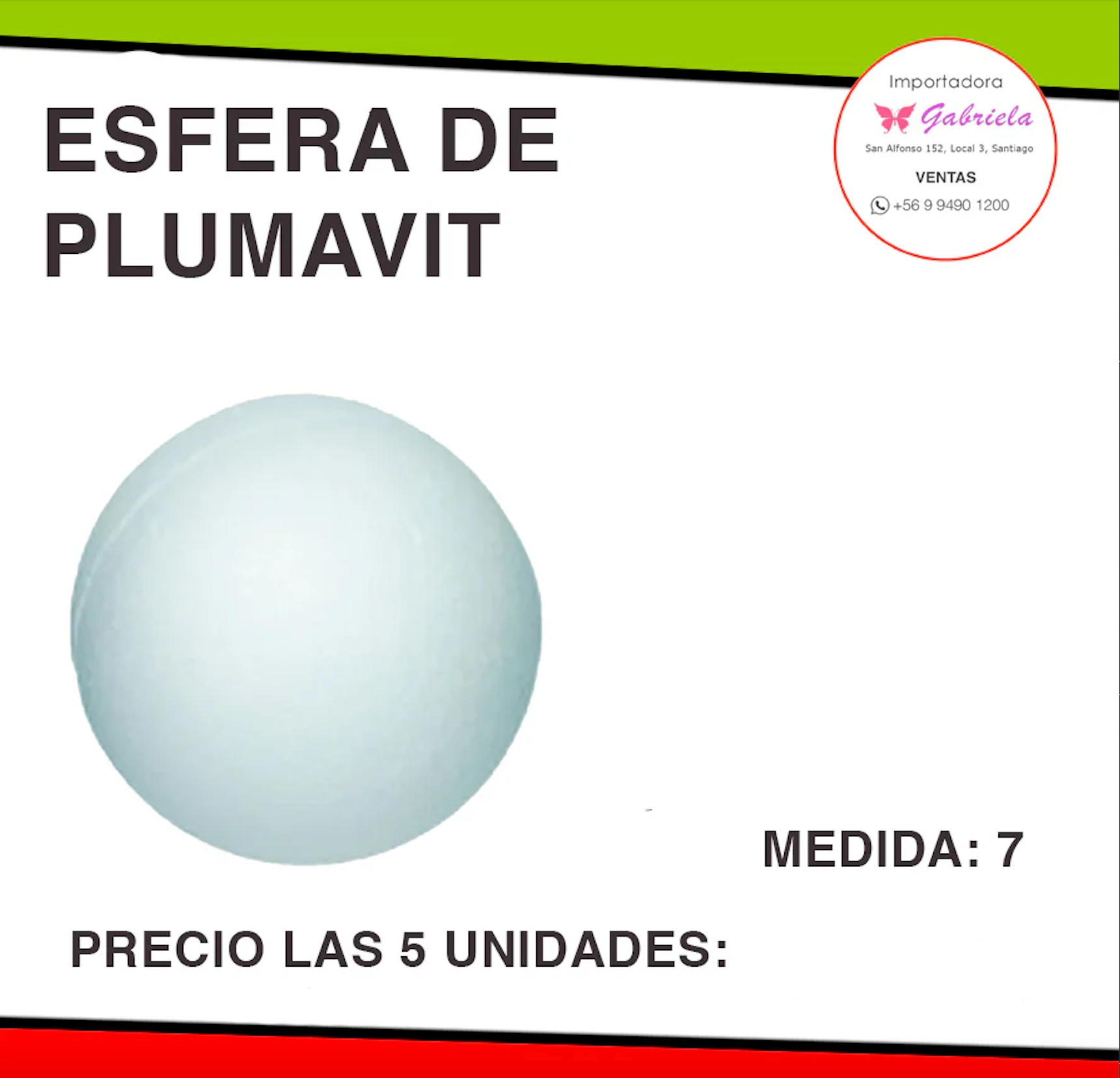 ESFERA DE PLUMAVIT - MEDIDA: 7