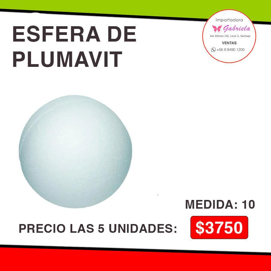 ESFERA DE PLUMAVIT - MEDIDA: 10