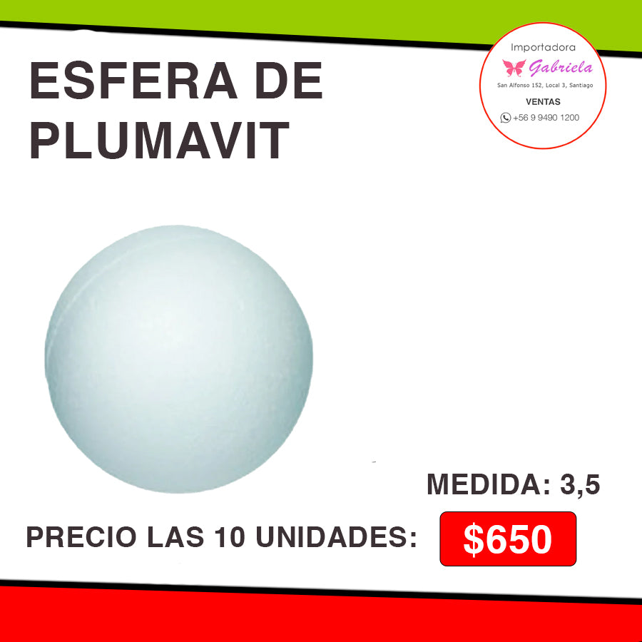 ESFERA DE PLUMAVIT - MEDIDA: 3,5