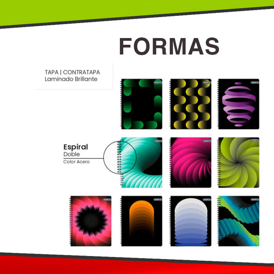 Cuaderno Universitario Doble Espiral - 100 Hojas Tapa Dura