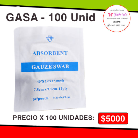 Gasa - 100 unidades x $5000