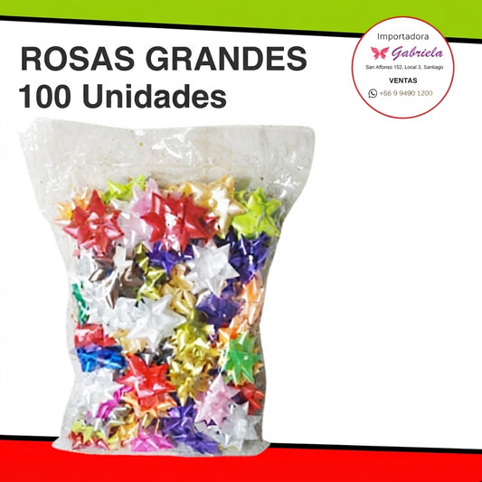Rosas Grandes 100 Unidades - 10 COLORES