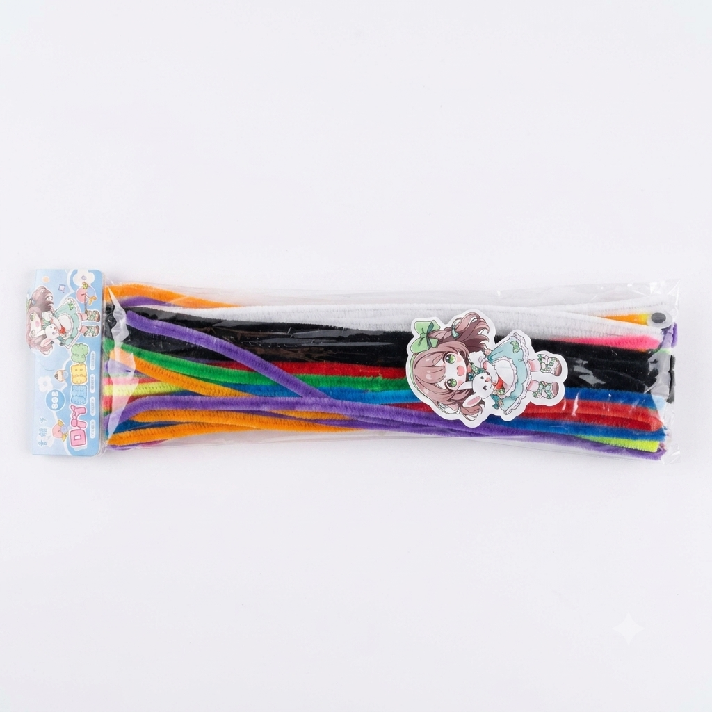 Set de Limpiapipas para Manualidades DIY – (Con Pompones) - PRECIO X MAYOR DE 3 UNID