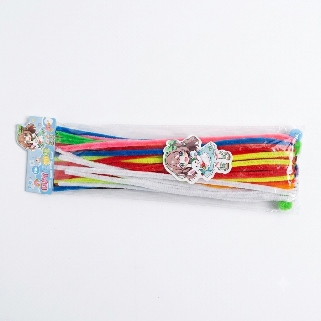 Set de Limpiapipas para Manualidades DIY – (Con Pompones) - PRECIO X MAYOR DE 3 UNID