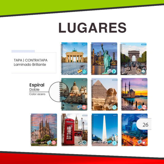 Cuaderno Universitario Doble Espiral - 100 Hojas Tapa Dura