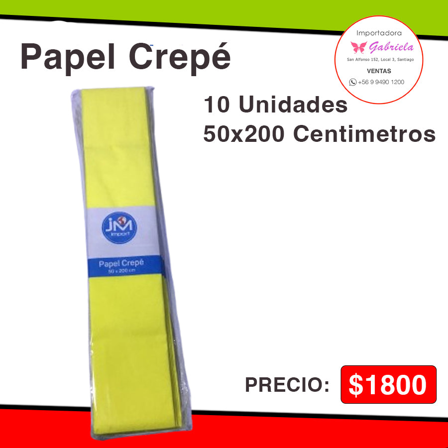 Papel Crepé Color Amarillo
