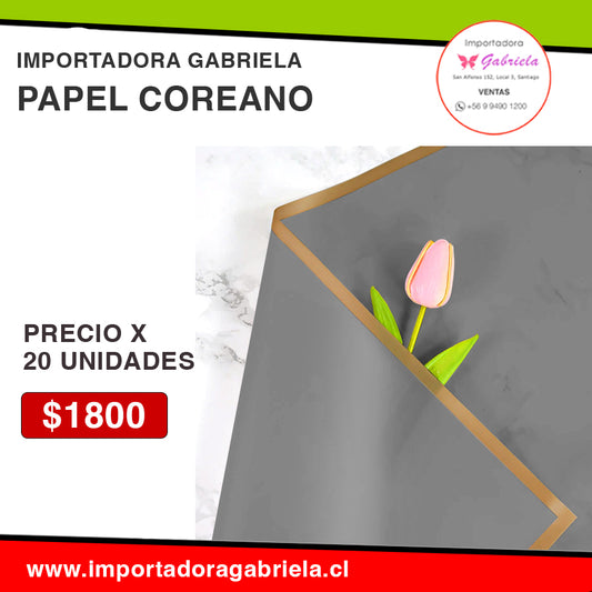 PAPEL COREANO 20 UNIDADES