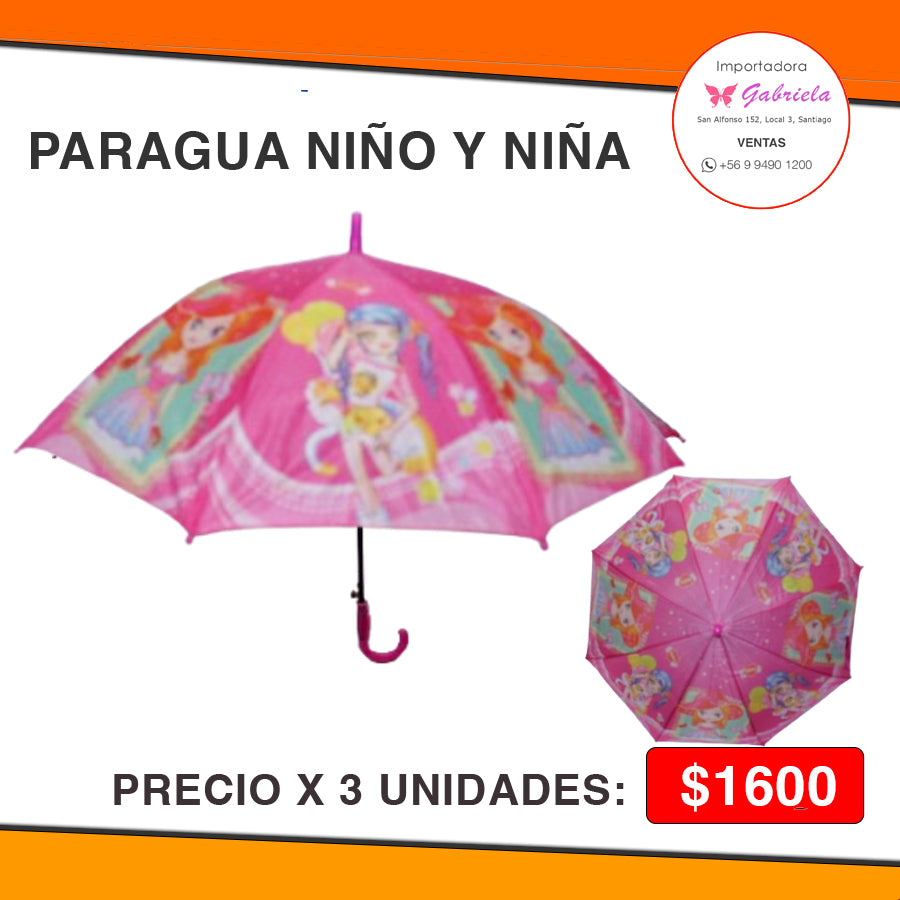PARAGUA PARA NIŃ0 Y NIŃA DESDE 3 UNIDADES