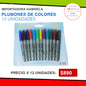 Plumones de colores - 12 unidades