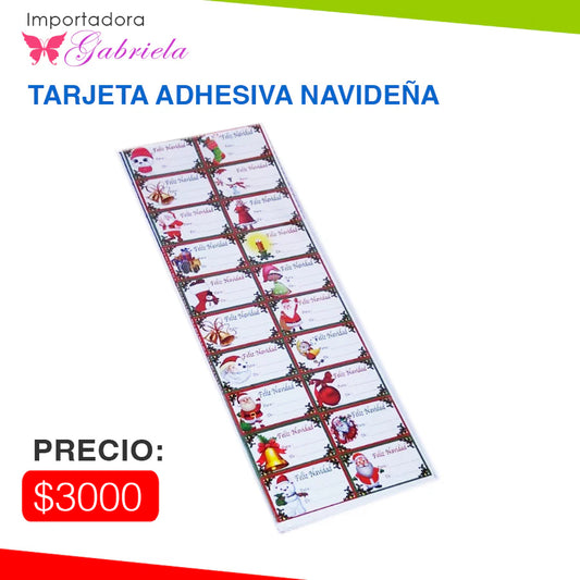 STIKERS ADHESIVOS NAVIDEÑOS - 50 tiras de 20 unidades