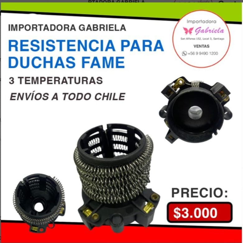 Resistencia para Duchas FAME de 3 tiempos