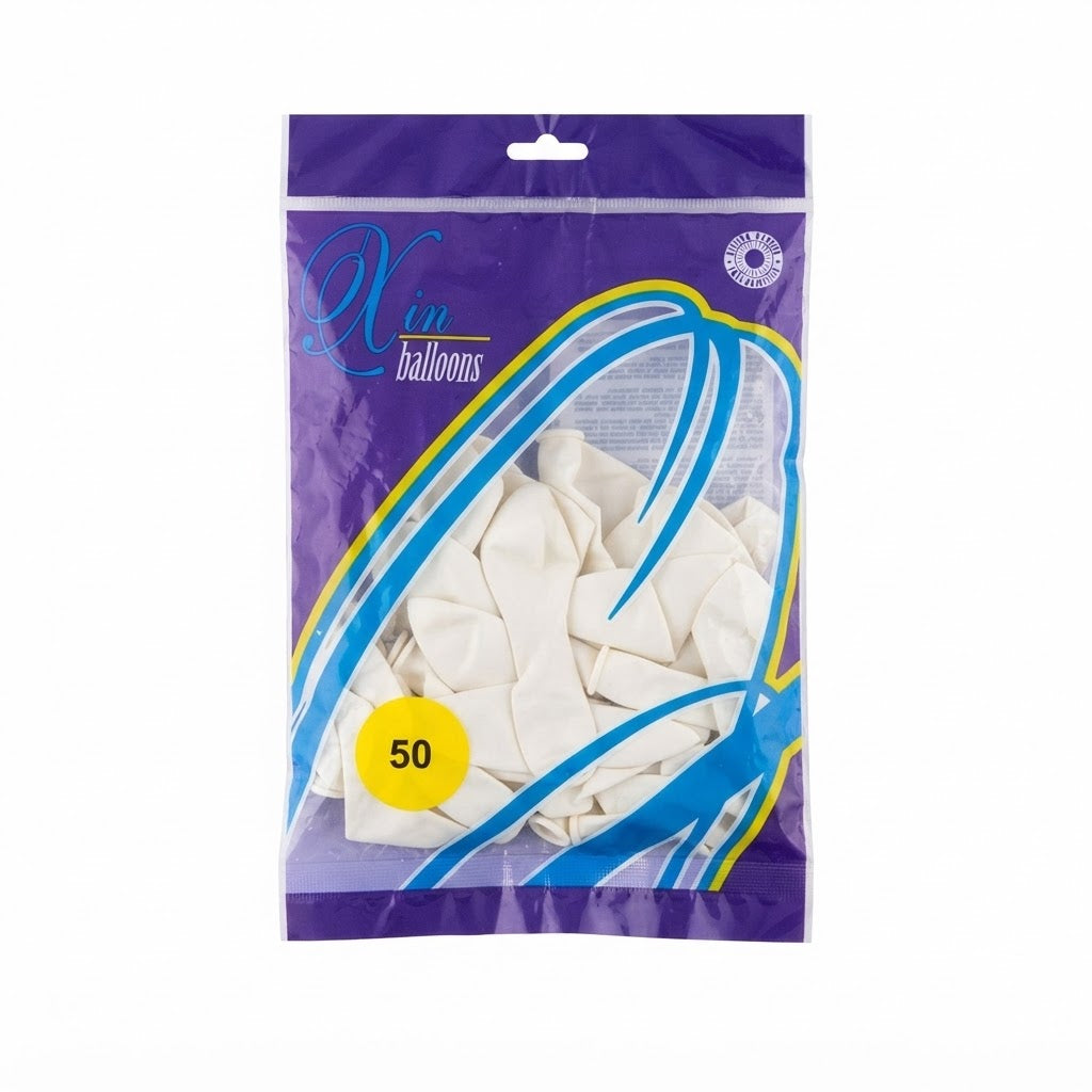 Bolsa de 50 Globos de Látex Blanco