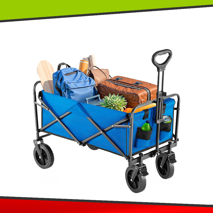 Carrito Multiuso (Celeste y Negro) Foto Referencial