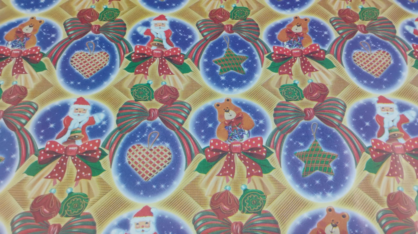 Papel de Regalo Navidad - Rollo de 100 unidades - 10 diseńos - papel tradicional
