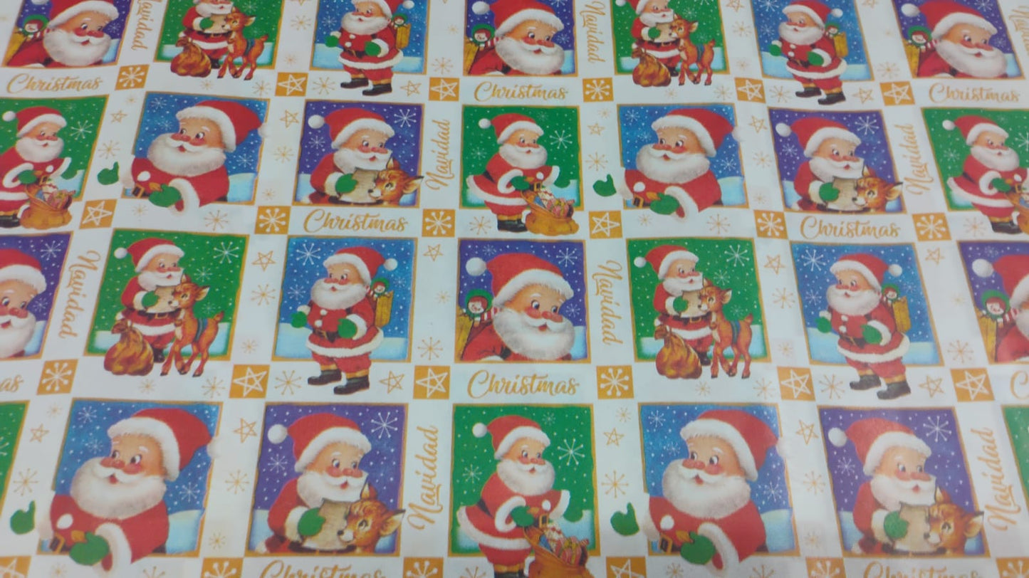 Papel de Regalo Navidad - Rollo de 100 unidades - 10 diseńos - papel tradicional