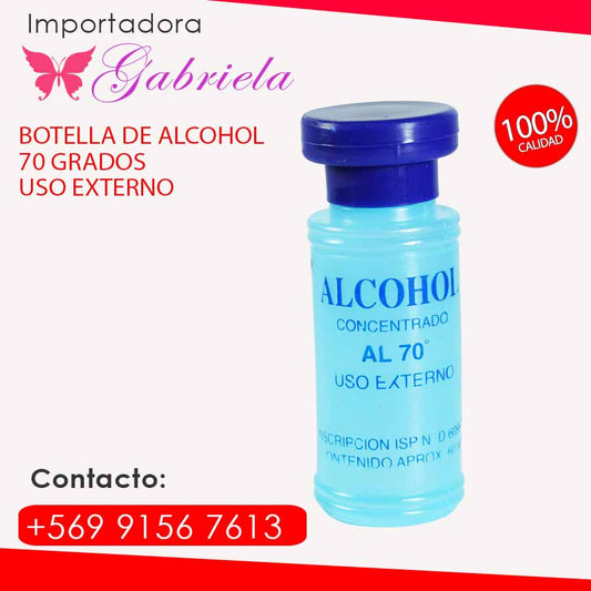 Botella de Alcohol al 70% 60 ml