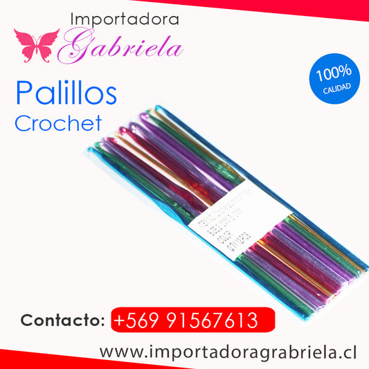 Palillos a Crochet de Colores