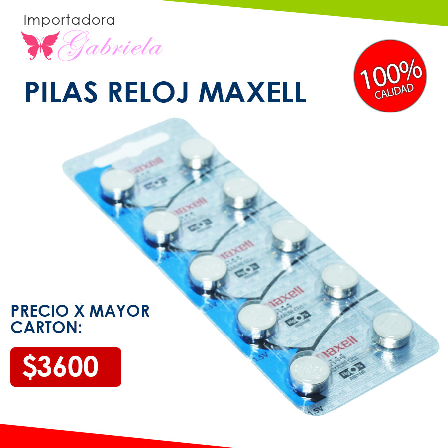 PILAS PARA RELOJ MARCA MAXELL LR-44